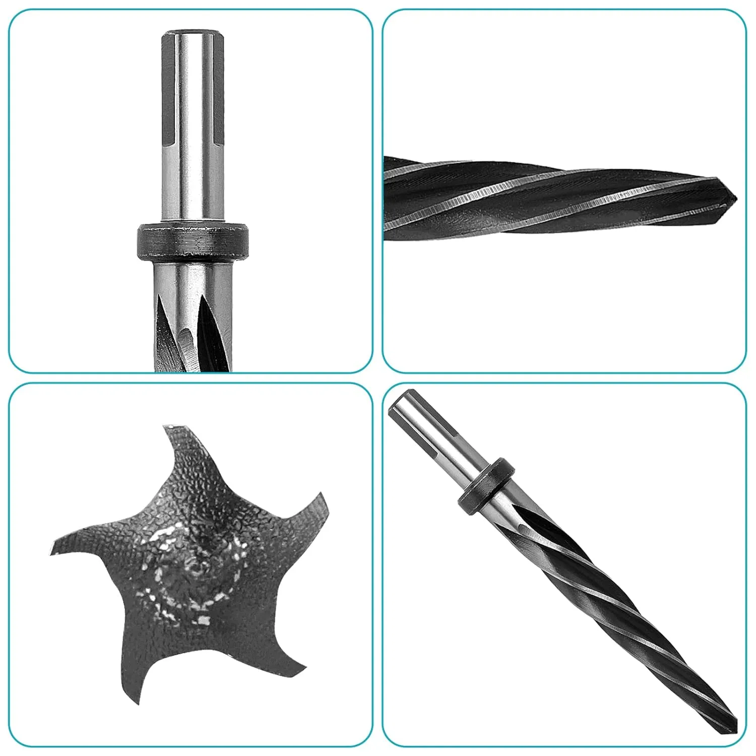 3/4" Reamer Bit for Steel Metal Wood,HSS 3/4" Tapered Reamer Drill Bit Bridge/Construction with 1/2" Shank Chuck Alloy to Align Existing Hole and Enlarge Hole