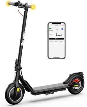 5TH WHEEL V20 Pro Adult Electric Scooter, 350W Motor & 10" Solid Tires, 12.5 Miles & 18 MPH, Turn Signals and Dual Brakes, APP Control, Foldable Commuter Electric Scooter for Adults and Teen