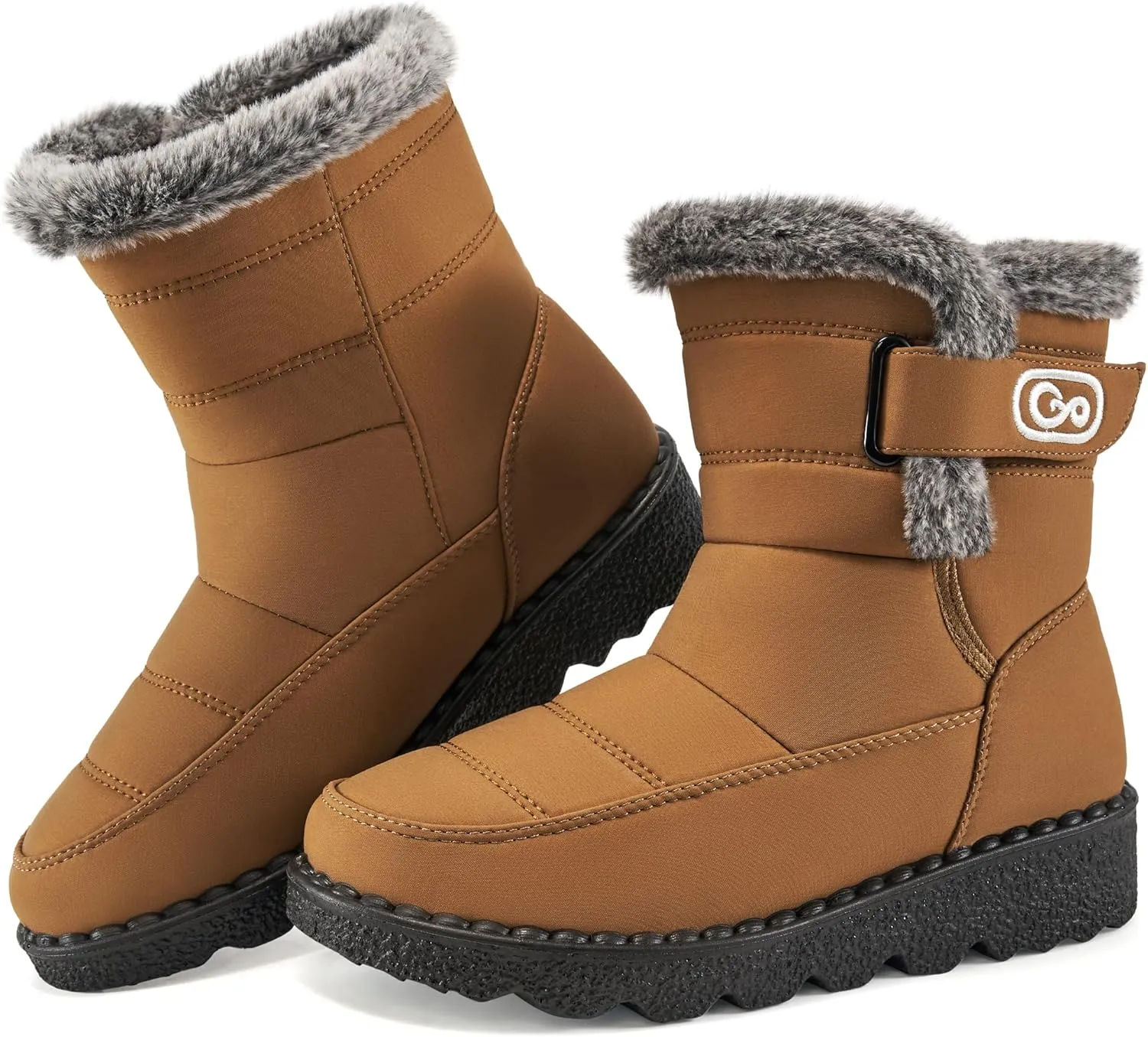 Ablanczoom Womens Winter Snow Boots With Warm Fur Lining Comfortable Booties Non Slip Waterproof Outdoor Shoes