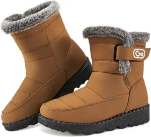 Ablanczoom Womens Winter Snow Boots With Warm Fur Lining Comfortable Booties Non Slip Waterproof Outdoor Shoes