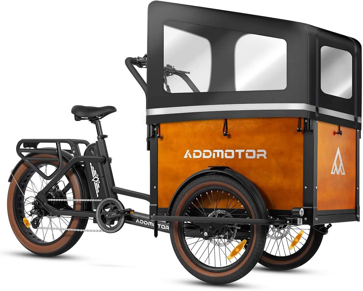 ADDMOTOR E-325 Electric Bike for Adults, 750W Electric Cargo Bicycle with 48V 20Ah UL Battery, Fat Tires Cargo Trailer Electric Tricycle with Rain Cover, E-Bike