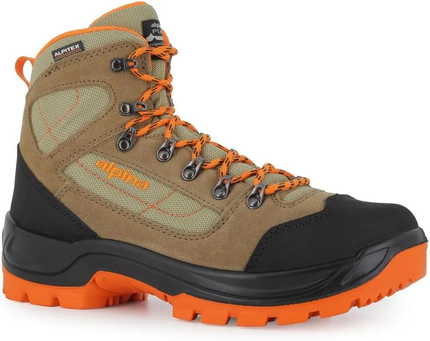 Alpina HENRY Men's Boot | Trekking Light Mid Cut Shoes | Leather and Textile | Breathable Membrane | Vibram | Made in Europe