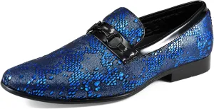 Amali Men's Paisley Metallic Erin Driving Smoking Slip On Loafer Dress Shoe