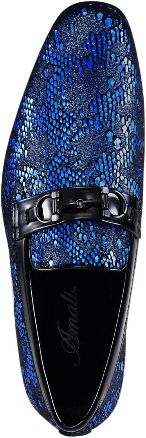 Amali Men's Paisley Metallic Erin Driving Smoking Slip On Loafer Dress Shoe