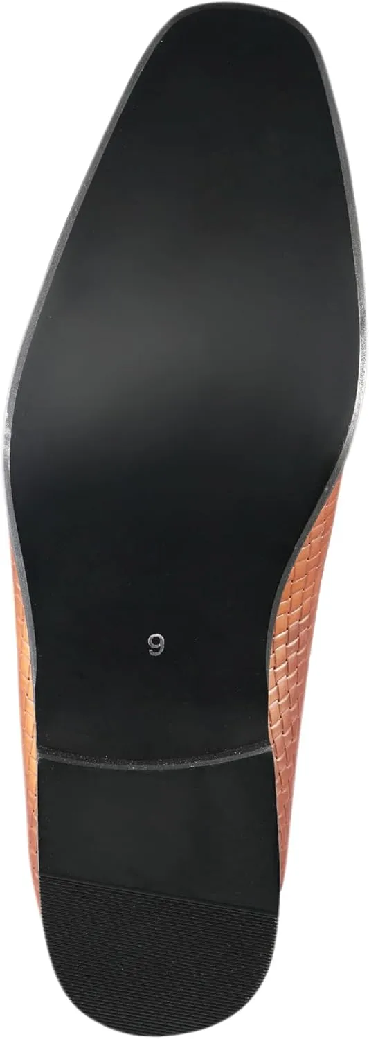 Amali Men’s Slip-On Shoes with Metal Bit Dress Shoes for Men Formal Loafers for Men Smoking Tuxedo Shoes