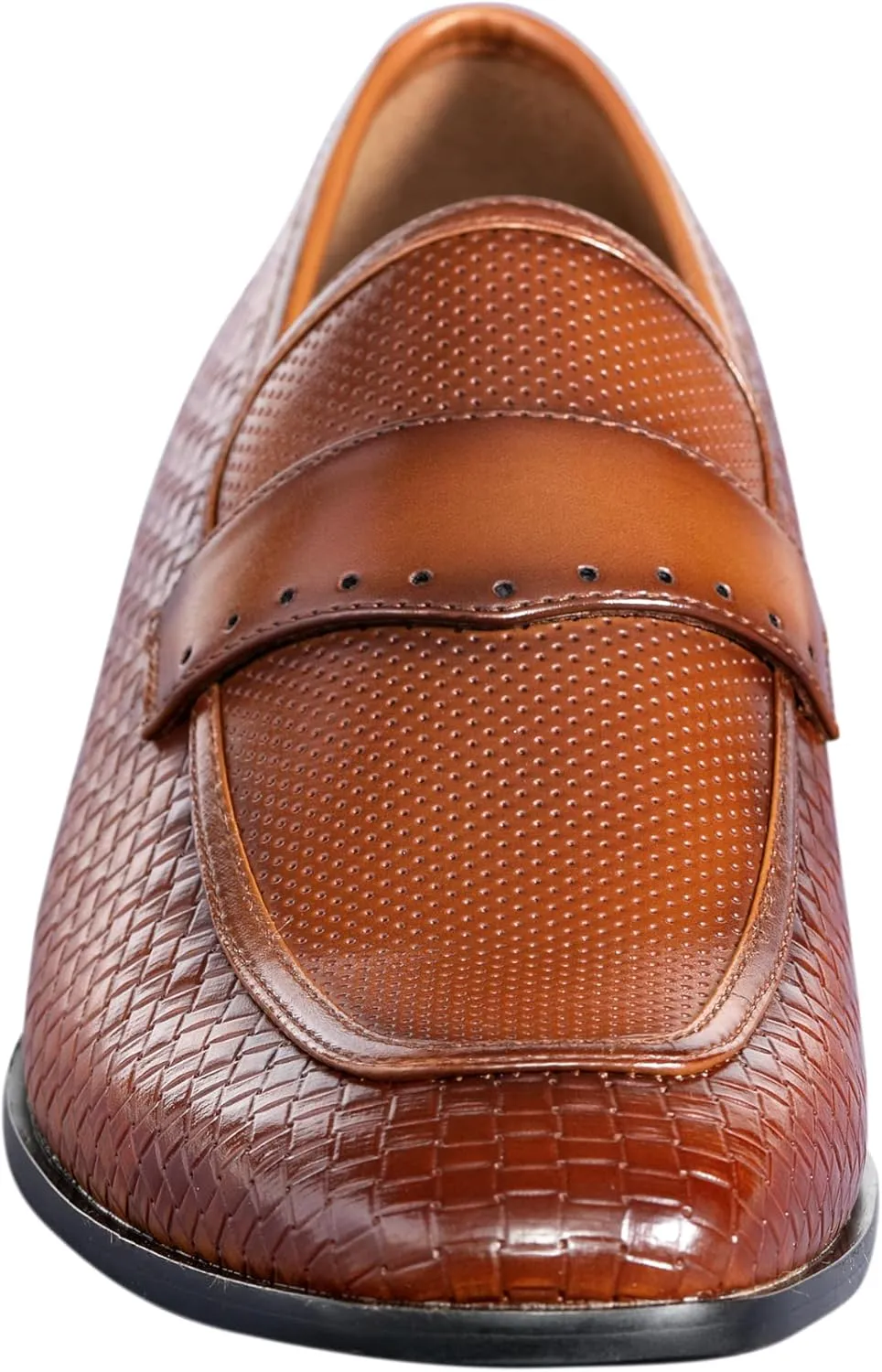 Amali Men’s Slip-On Shoes with Metal Bit Dress Shoes for Men Formal Loafers for Men Smoking Tuxedo Shoes