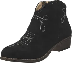 AMDBEL Winter Boots for Women 2024 Ankle Boots Low Heel Short Boots Fashion Winter Walking Shoes with Side Zipper