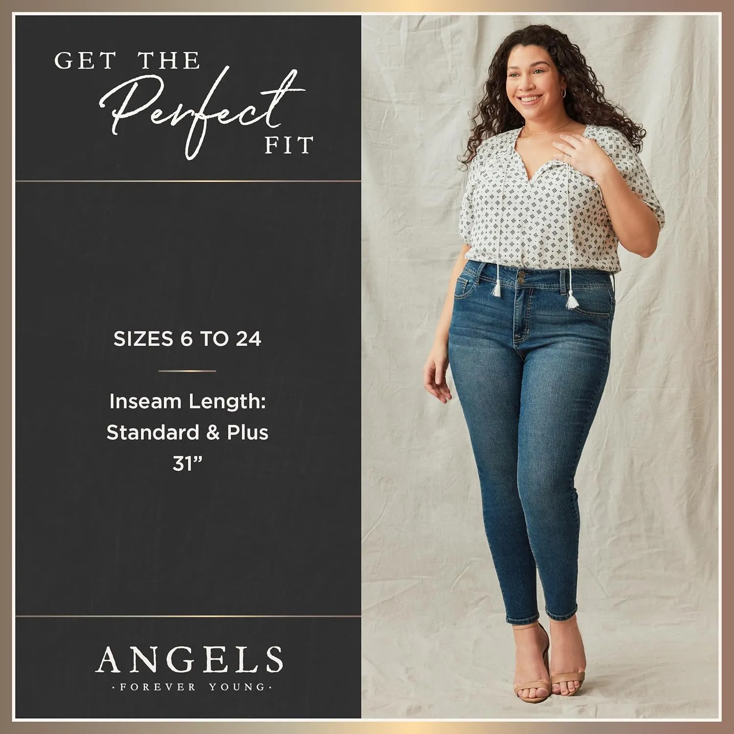 Angels Forever Young Women's Curvy Bootcut Mid-Rise Corduroy Pants (Available in Plus Size)