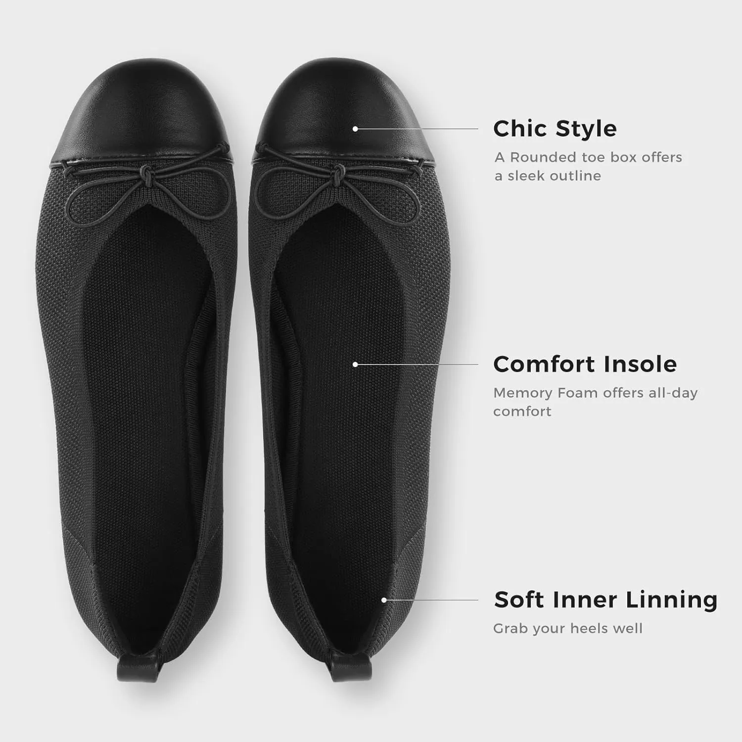 Ankis Ballet Flats Shoes for Women, Round Toe Casual Comfortable Flats for Women Dressy and Daily Work