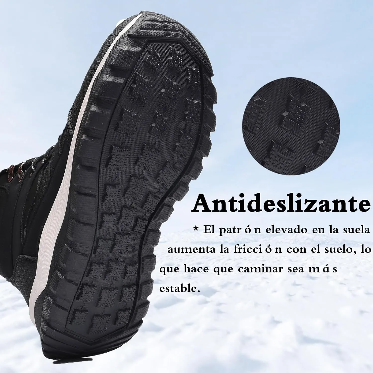 Ankle Boots Winter for Women Warm Keep and Waterproof Lace Up Velvet Zippered Comfortabel Sneaker Boots