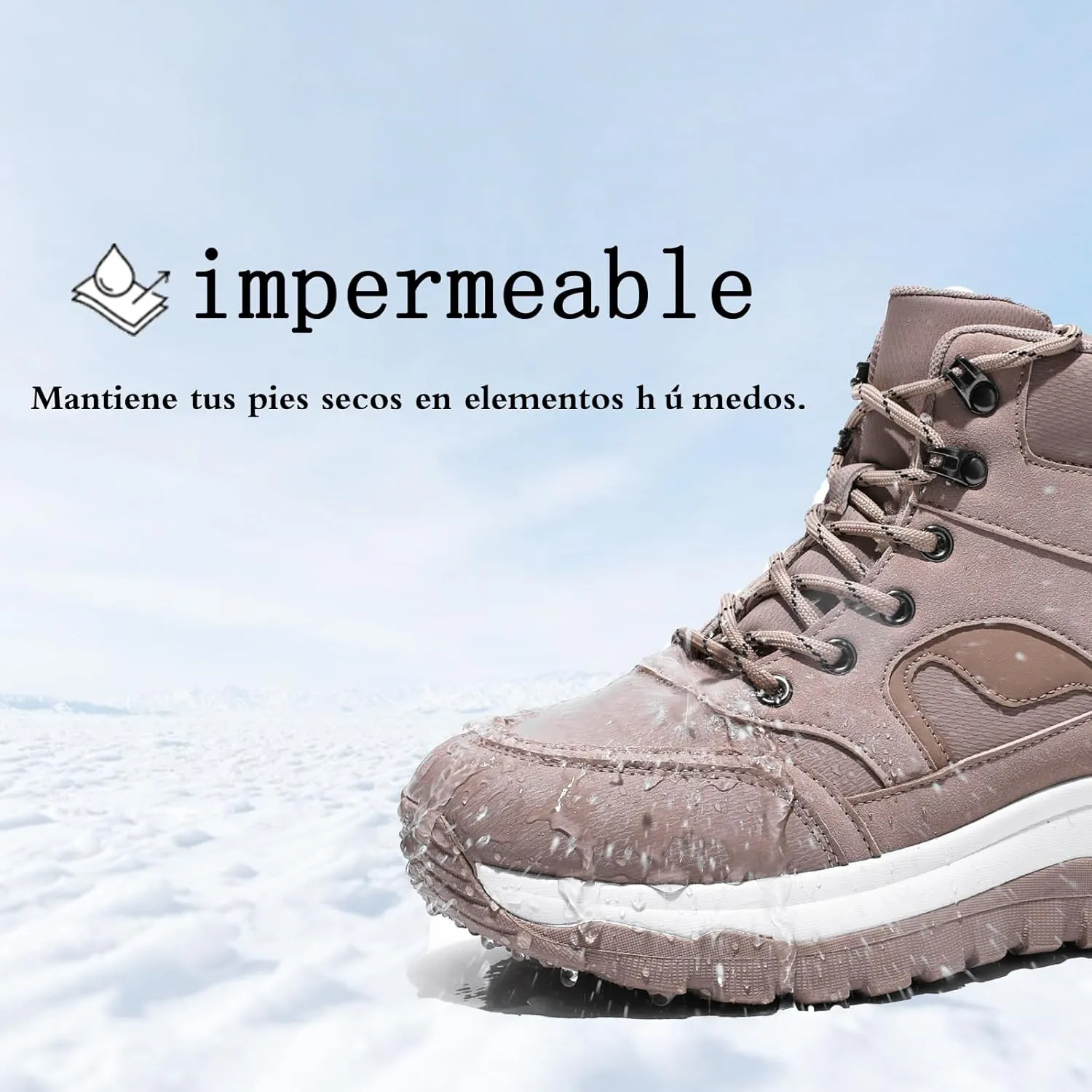 Ankle Boots Winter for Women Warm Keep and Waterproof Lace Up Velvet Zippered Comfortabel Sneaker Boots