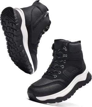 Ankle Boots Winter for Women Warm Keep and Waterproof Lace Up Velvet Zippered Comfortabel Sneaker Boots