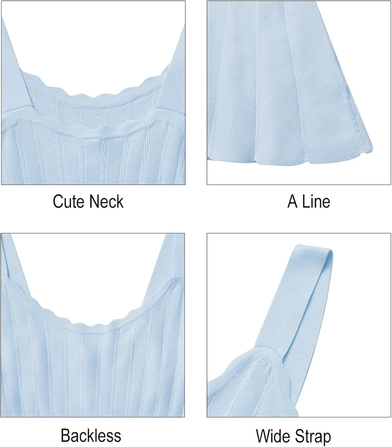 Arach&Cloz Women's 2025 Summer Dresses Knitted Sleeveless Spring Casual Flowy A Line Beach Vacation Mini Sundress