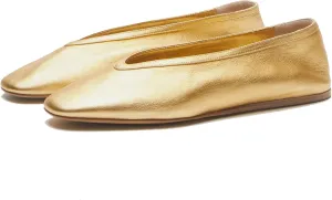 Arqa Women's Round Toe Studded Leather Slippers Comfortable Casual Soft Slip On Suede Leather Ballet Flats Dressy Simple Ballerina Walking Low Heel Shoes