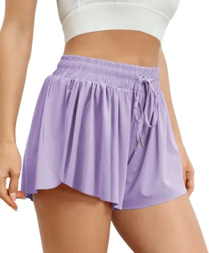AUTOMET Womens 2 in 1 Running Shorts Casual Summer Athletic Shorts