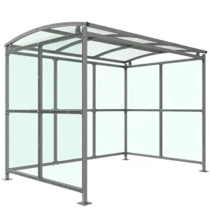 Badby Bin/Cycle Shelter with Clear PETG Cladding 1m - 5m Extension Bays