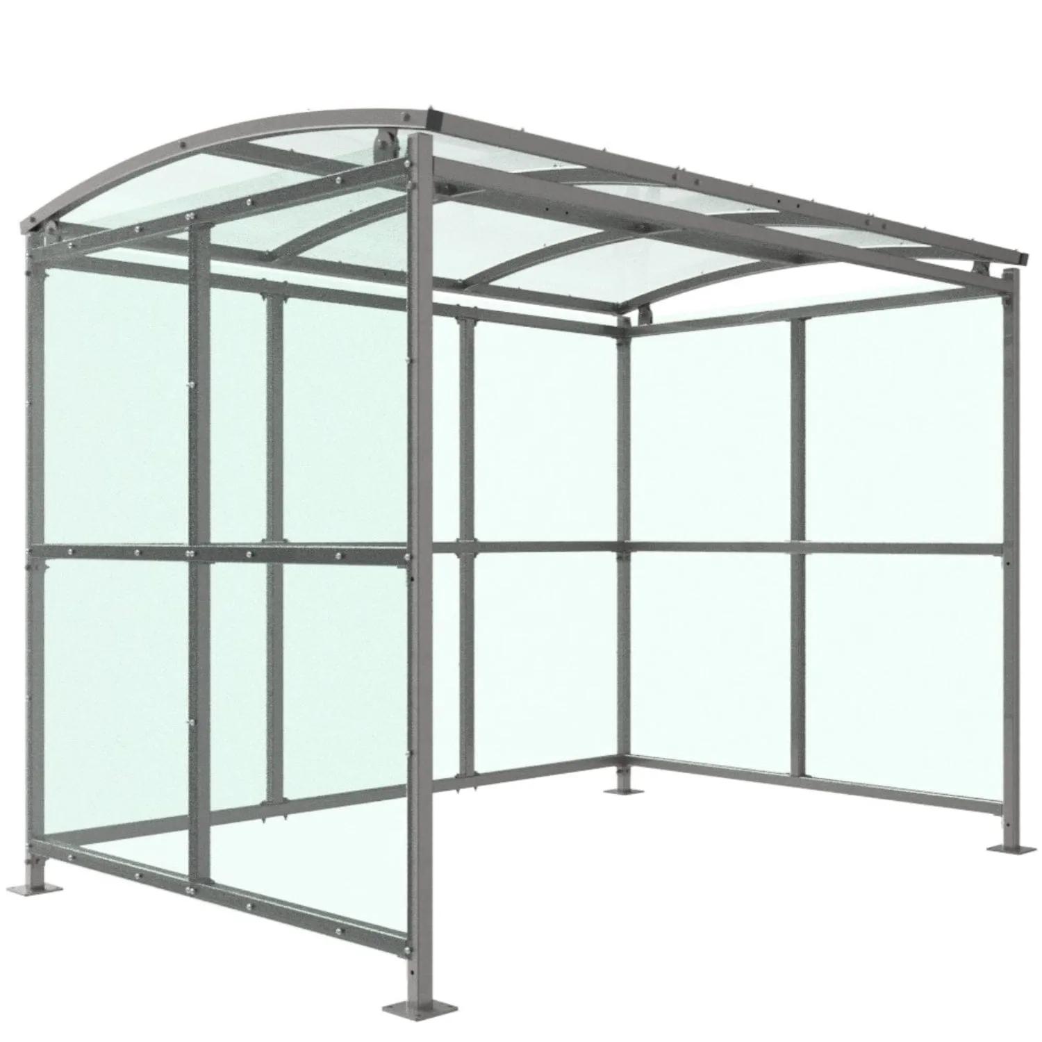 Badby Bin/Cycle Shelter with Clear PETG Cladding 1m - 5m Extension Bays