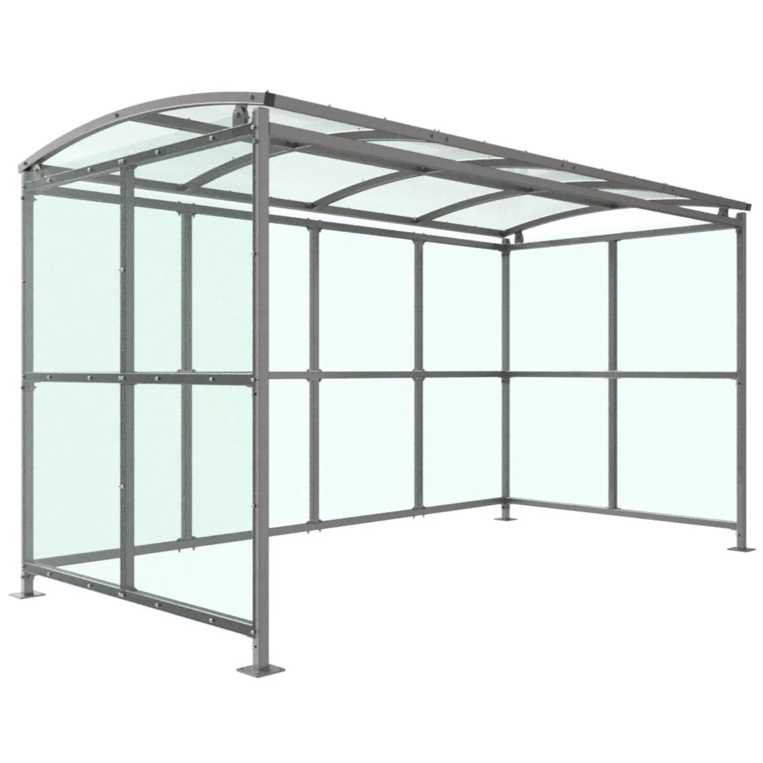 Badby Bin/Cycle Shelter with Clear PETG Cladding 1m - 5m Extension Bays