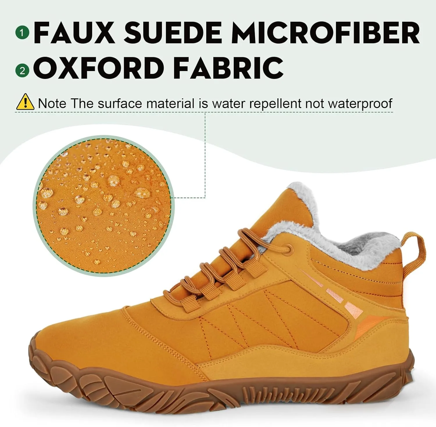 Barefoot Hiking Boots for Mens Womens, Winter Wide Toe Hike Footwear Barefoot Shoes, Non-Slip Minimalist Zero Drop Short Boots for Hiking Walking Outdoor