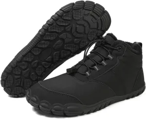 Barefoot Hiking Boots for Mens Womens, Winter Wide Toe Hike Footwear Barefoot Shoes, Non-Slip Minimalist Zero Drop Short Boots for Hiking Walking Outdoor