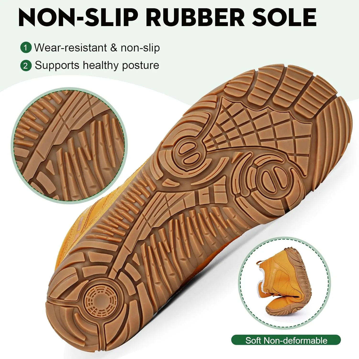 Barefoot Hiking Boots for Mens Womens, Winter Wide Toe Hike Footwear Barefoot Shoes, Non-Slip Minimalist Zero Drop Short Boots for Hiking Walking Outdoor