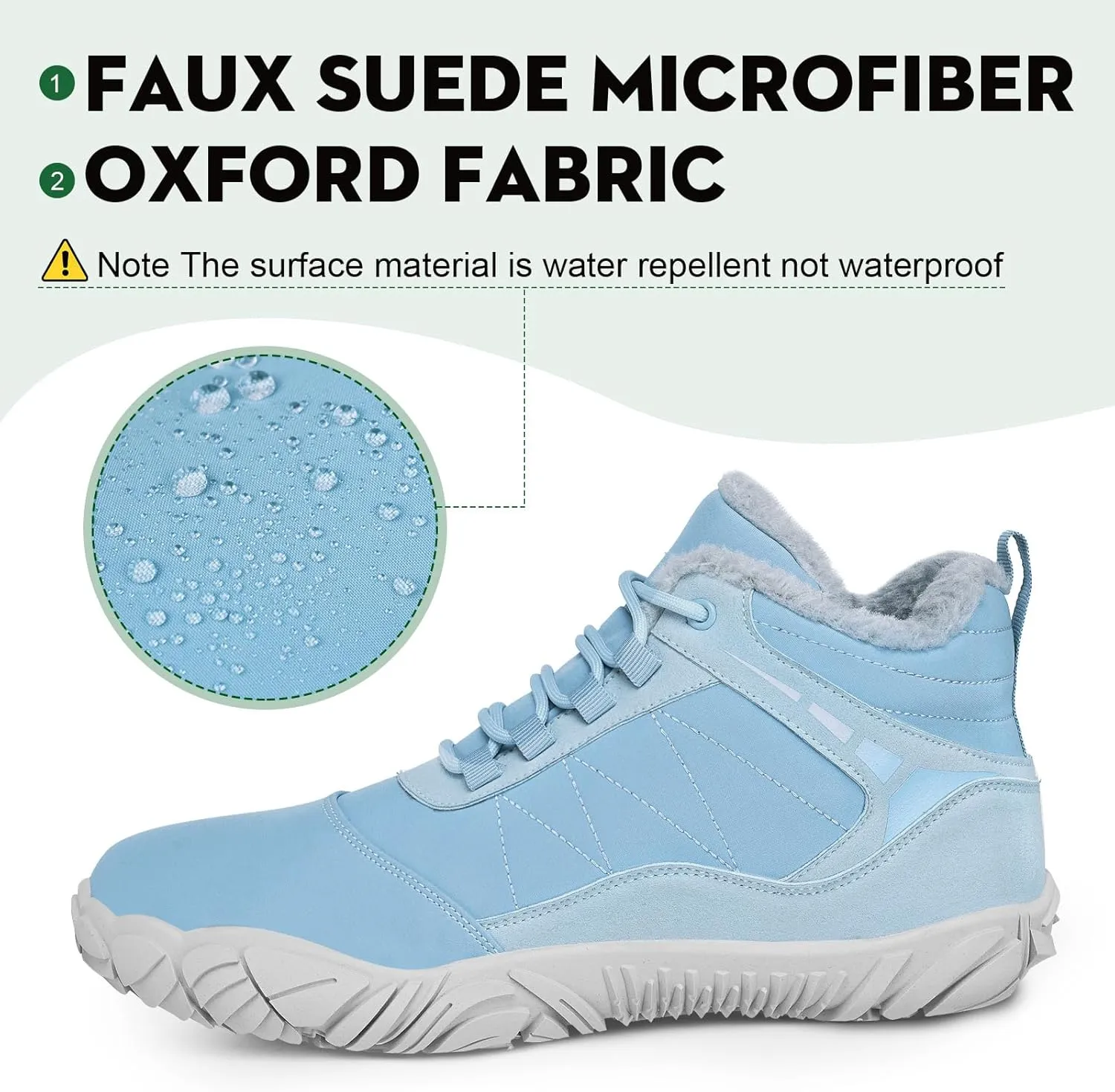 Barefoot Hiking Boots for Mens Womens, Winter Wide Toe Hike Footwear Barefoot Shoes, Non-Slip Minimalist Zero Drop Short Boots for Hiking Walking Outdoor