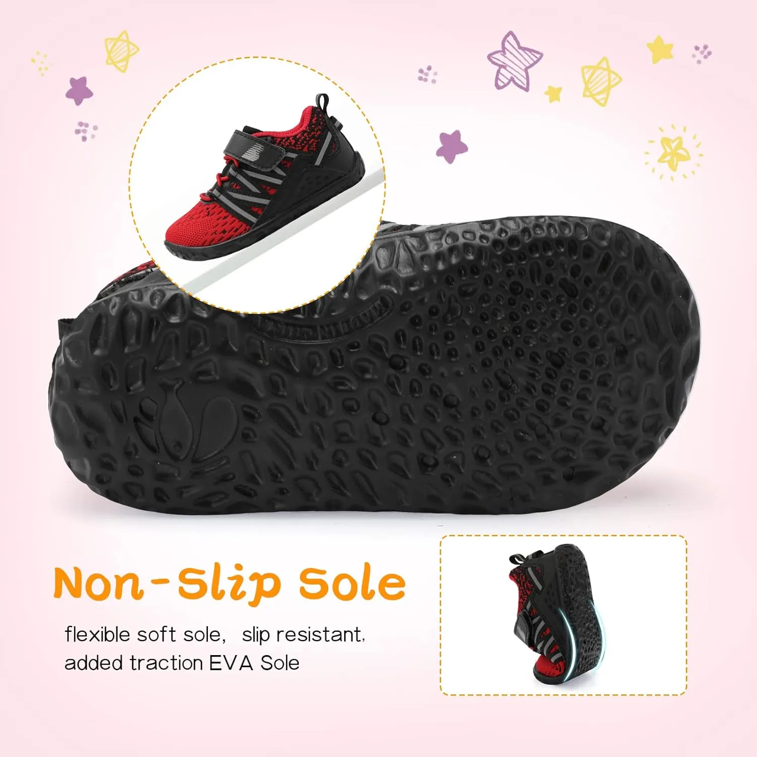 BARERUN Baby Sneakers Toddler Shoes Soft Anti-Slip Sole Newborn First Walkers Infant Toddler Breathable Athletic Running Shoes