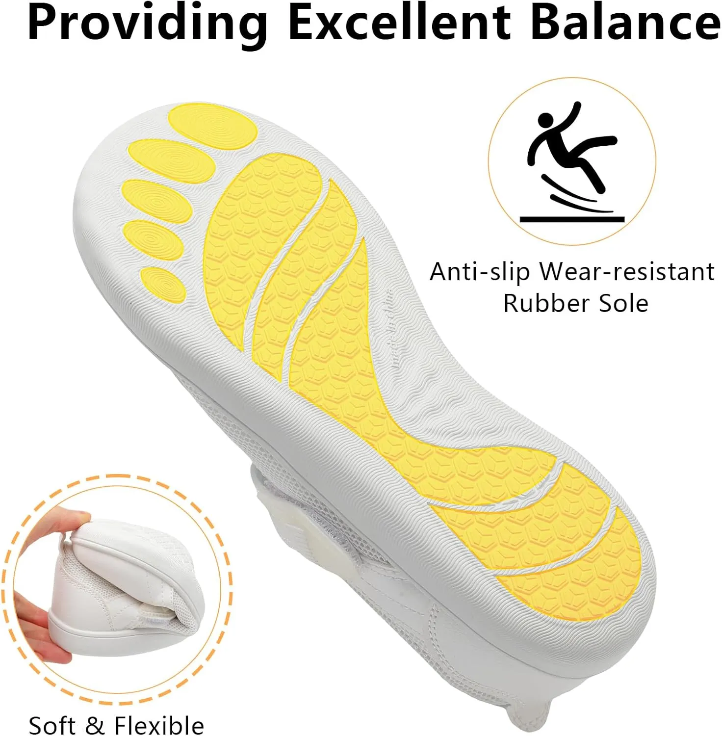 BARERUN Womens Walking Shoes Classic Mary Jane Flats Wide Toe Diabetic Shoes for Women Adjustable Breathable Lightweight Daily Barefoot Shoes