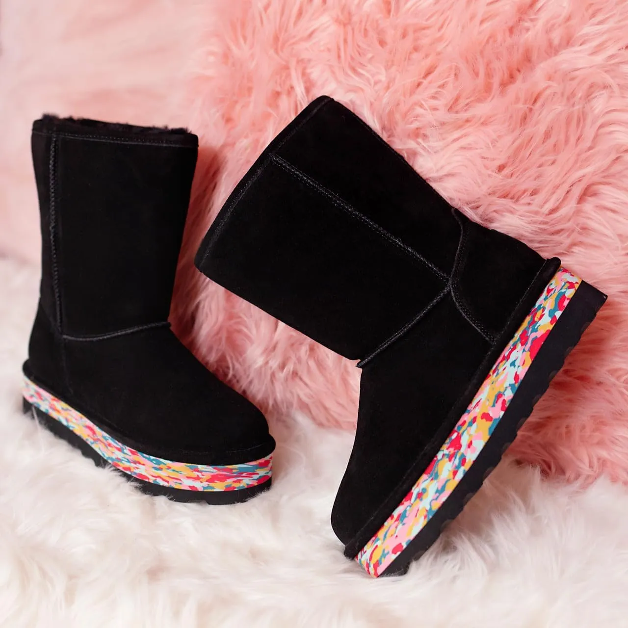 BEARPAW Womens Retro Elle Sheepskin Waterproof Winter Boots