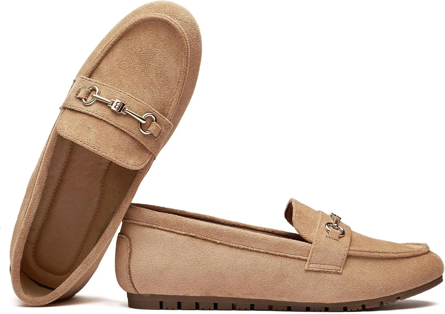 BGSTGUDS Women's Wide Loafers Shoes Cute Dressy Shoes Ladies Comfort Slip Ons Work Shoes