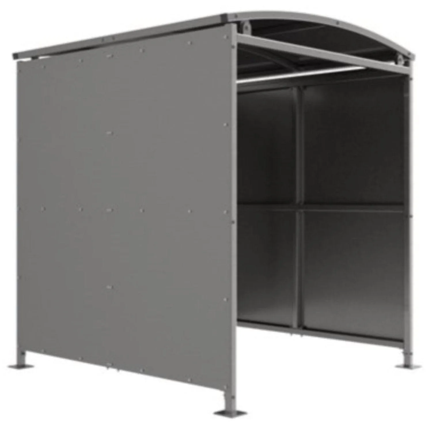 Binley Shelter with Galvanised Clad 1m - 5m Extension Bays