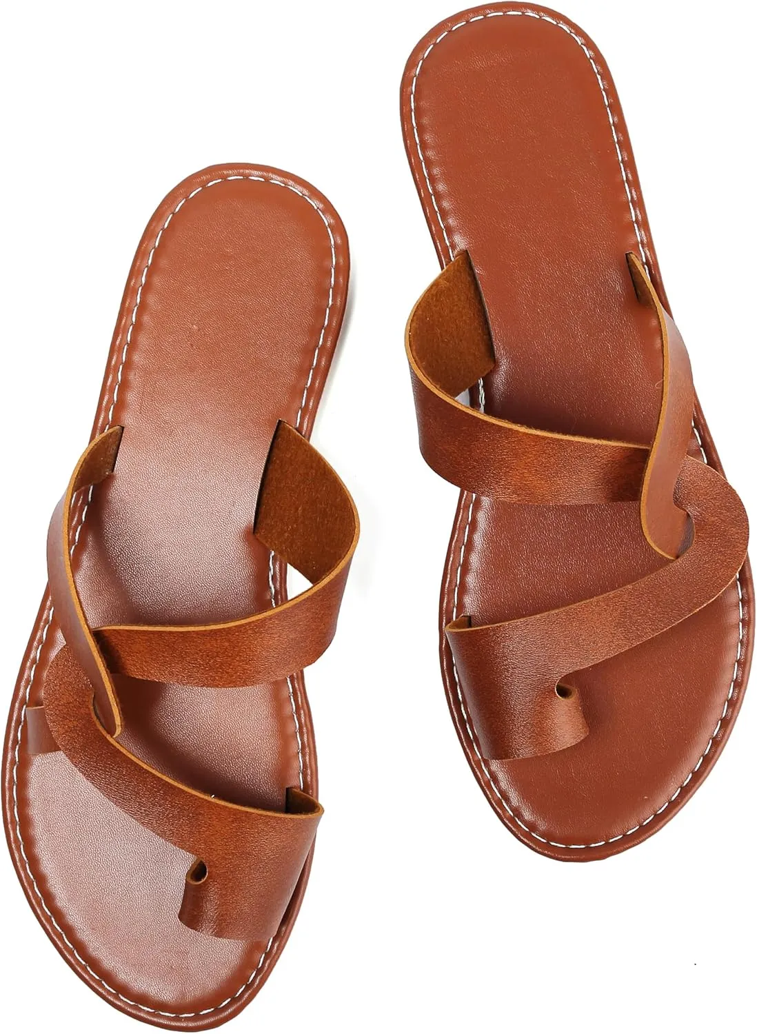 Bohemian Dress Sandals Womens Casual Flats Sandals Comfortable Ankle Strap Summer Boho Thong Sandals