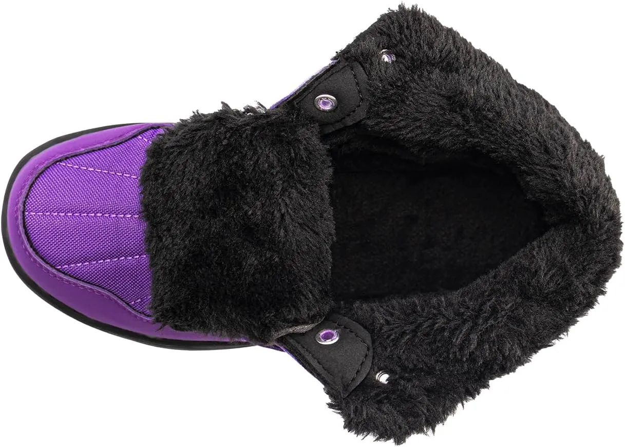 ChayChax Women's Winter Snow Boots with Fur Lined Lightweight Ankle Booties Anti Slip Comfortable Warm Winter Shoes
