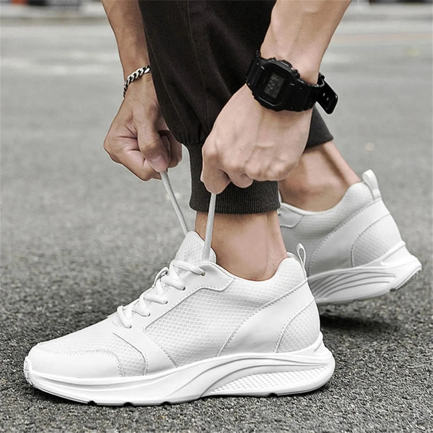 Cheer Shoes for Youth Girls White Cheerleading Athletic Dance Shoes Tennis Sneakers for Competition Sport Training