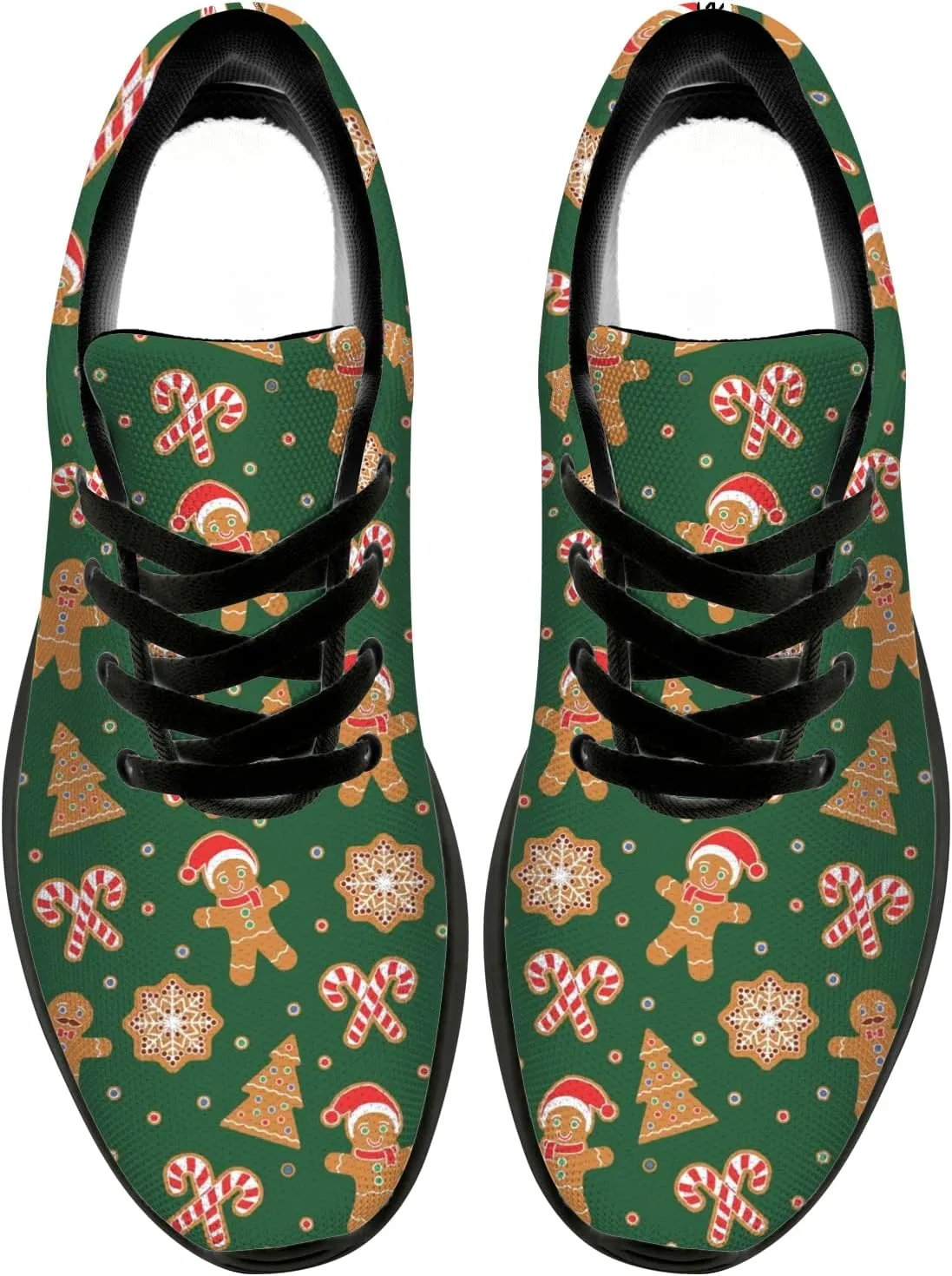 Christmas Pattern Shoes Womens Mens Tennis Walking Sneakers Breathable Athletic Running Shoes Gifts for Her,Him