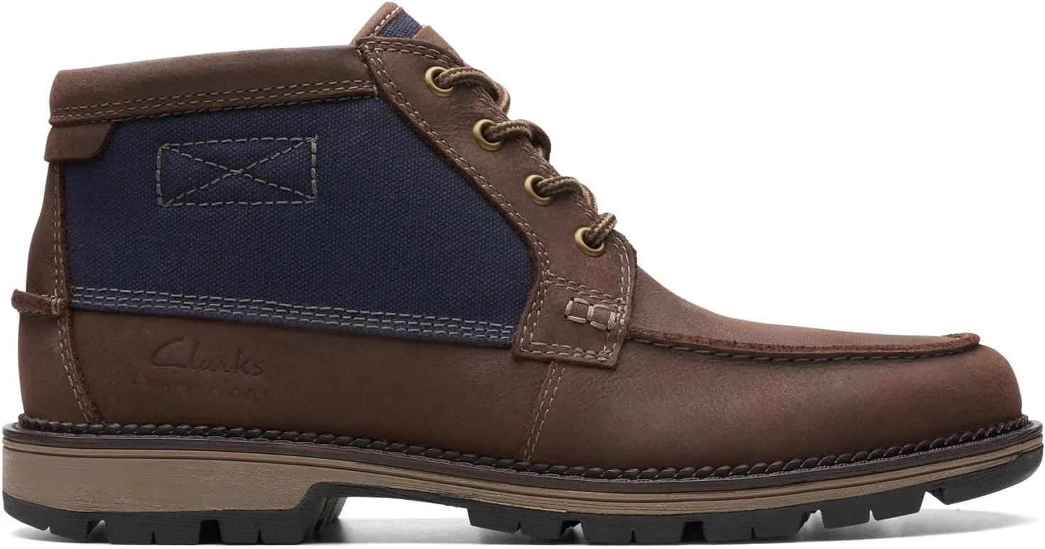 Clarks Mens Maplewalk Moc Lace-Up Leather Chukka Boots