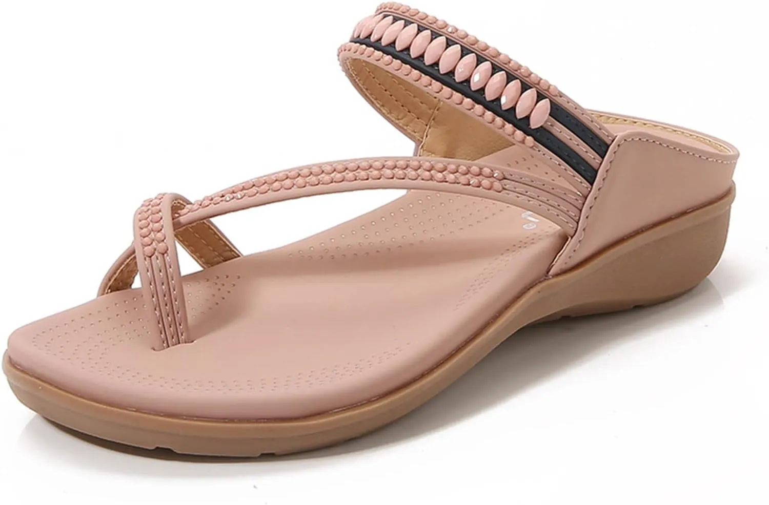 Clip Toe Sandals for Women Comfort Wedge Slip On Flip Flops Summer Casual Roman Shoes Lightweight Comfortable Outdoor Beach Shoes Slipper