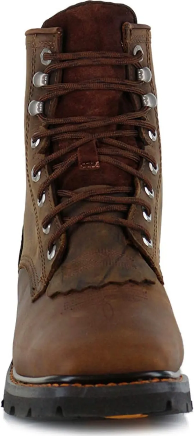 Cody James Men's 8" Mustang Waterproof Lace-Up Kiltie Work Boot Square Toe - Cwmr2