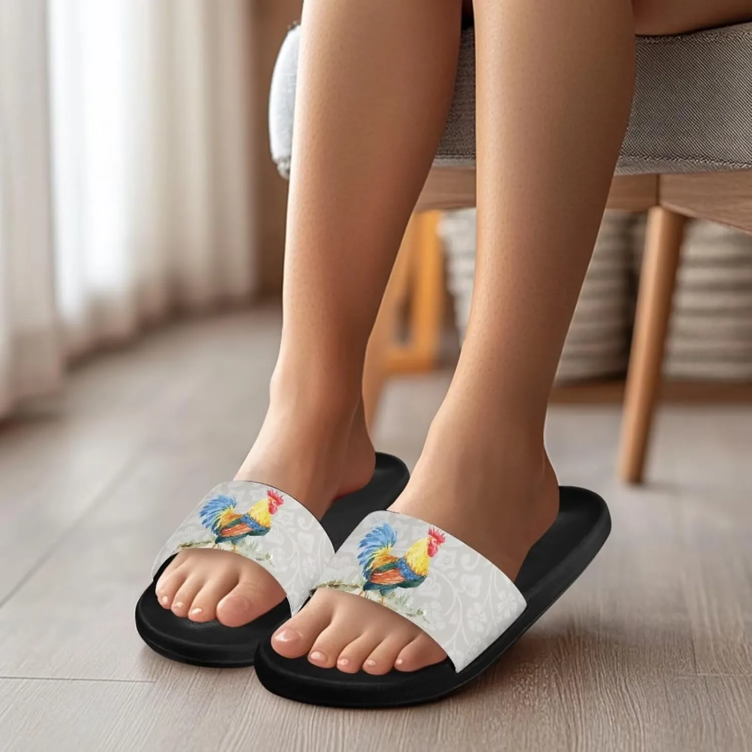 Coloranimal Slippers for Women Sandals Women Comfortable Slide Sandals with Non Slip Sole Fashion Lightweight Shower Shoes House Slippers