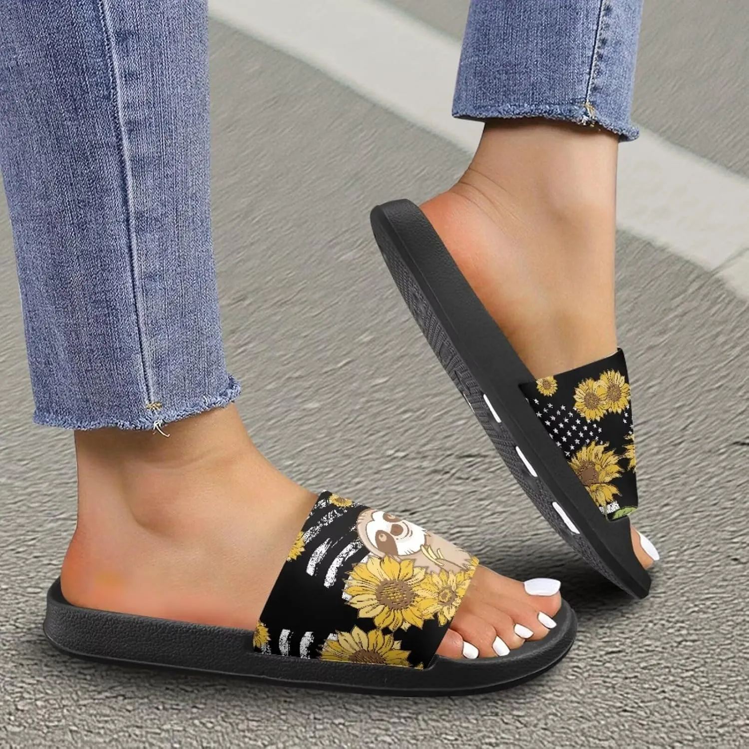 Coloranimal Slippers for Women Summer Beach Sandals House Slippers Shower Shoes Slide Sandals Women Non Slip Beach Shoes