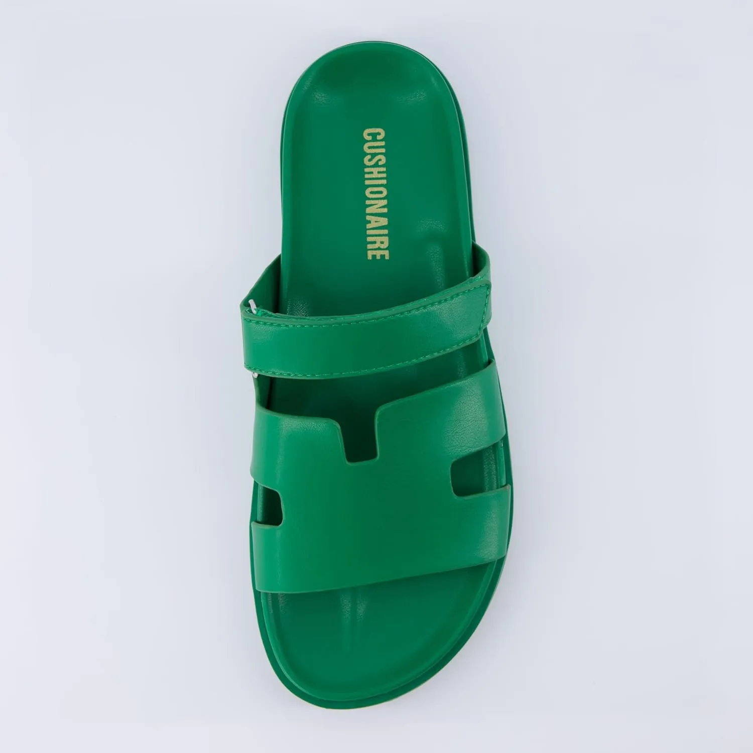 CUSHIONAIRE Women's Lotto footbed sandal with  Comfort, Wide Widths Available