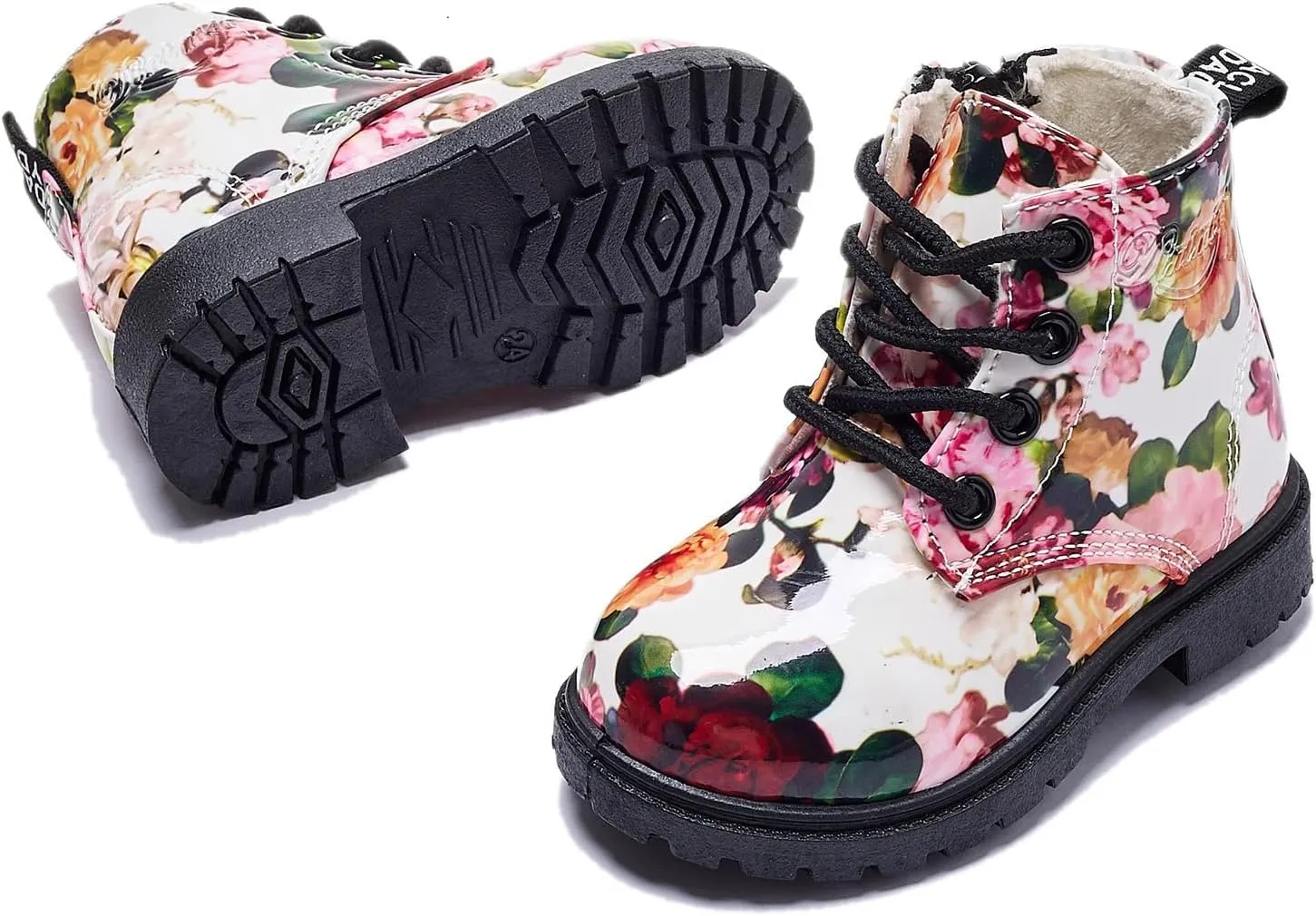 Daclay Kids Boots Children Boys and Girls Candy-Colored Waterproof and Velvet Boots