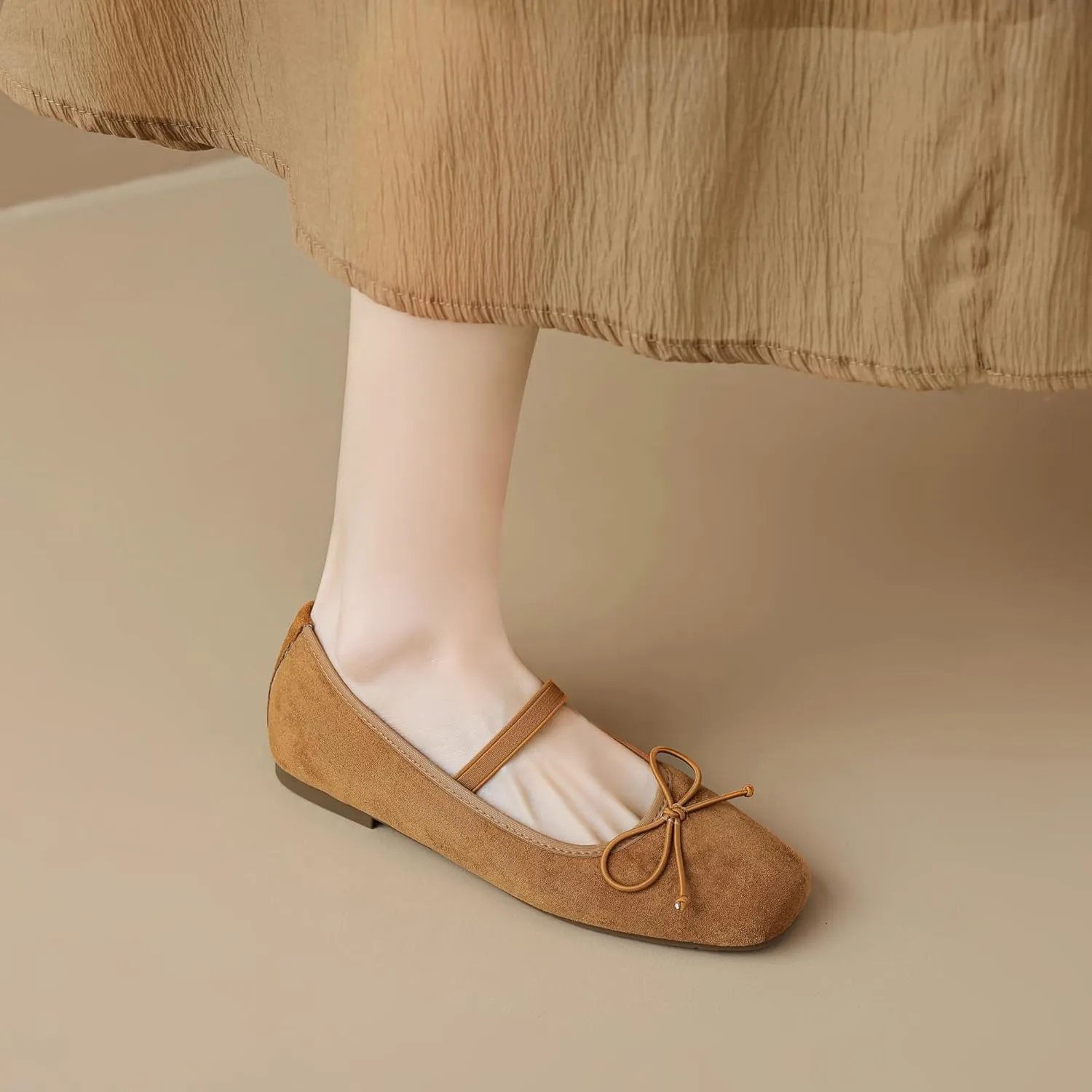 Dear Time Women's Sequin Ballets Sparkly Flat Shoes Bowknot Cute Mary Jane Shoes Elastic Strap Ballets Shoes