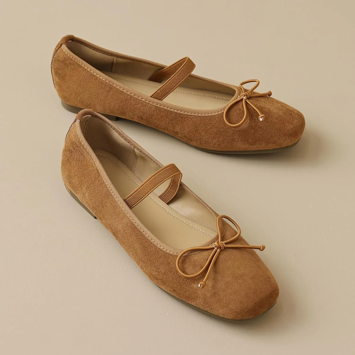 Dear Time Women's Sequin Ballets Sparkly Flat Shoes Bowknot Cute Mary Jane Shoes Elastic Strap Ballets Shoes