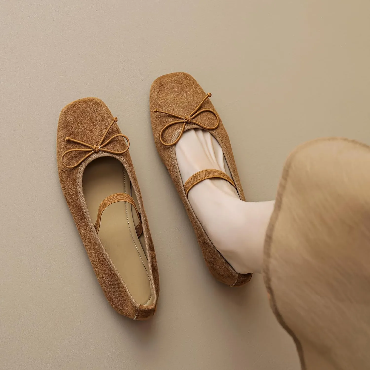 Dear Time Women's Sequin Ballets Sparkly Flat Shoes Bowknot Cute Mary Jane Shoes Elastic Strap Ballets Shoes