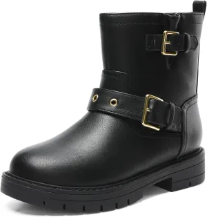 DREAM PAIRS Girls Ankle Boots Waterproof Side Zipper Booties for Little Kid/Big Kid