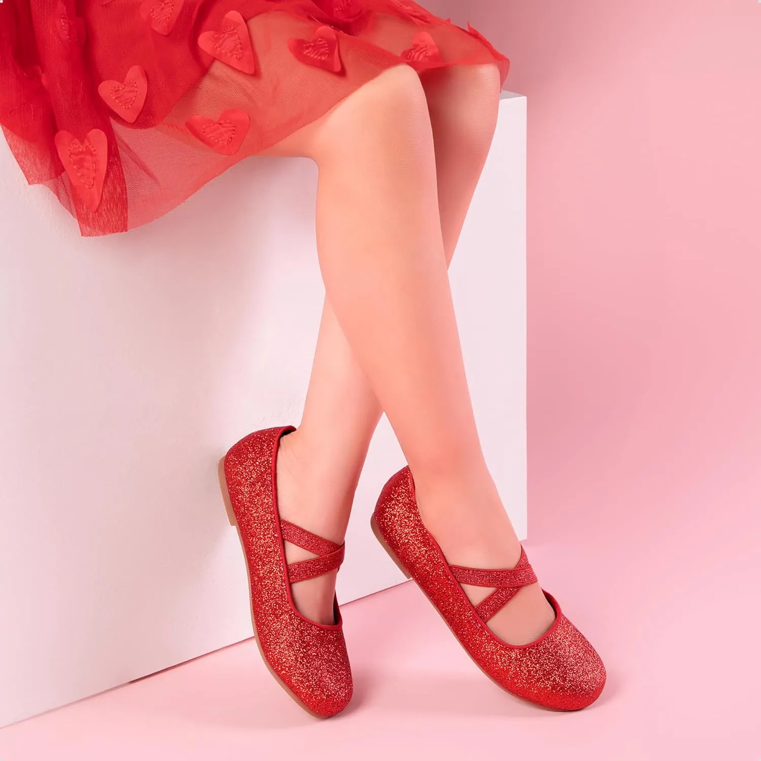 DREAM PAIRS Girls Ballerina Dress Shoes Mary Jane Flats