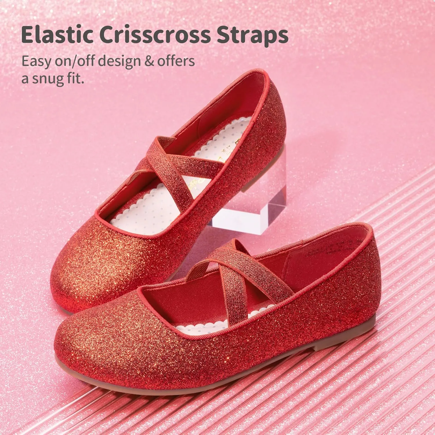 DREAM PAIRS Girls Ballerina Dress Shoes Mary Jane Flats