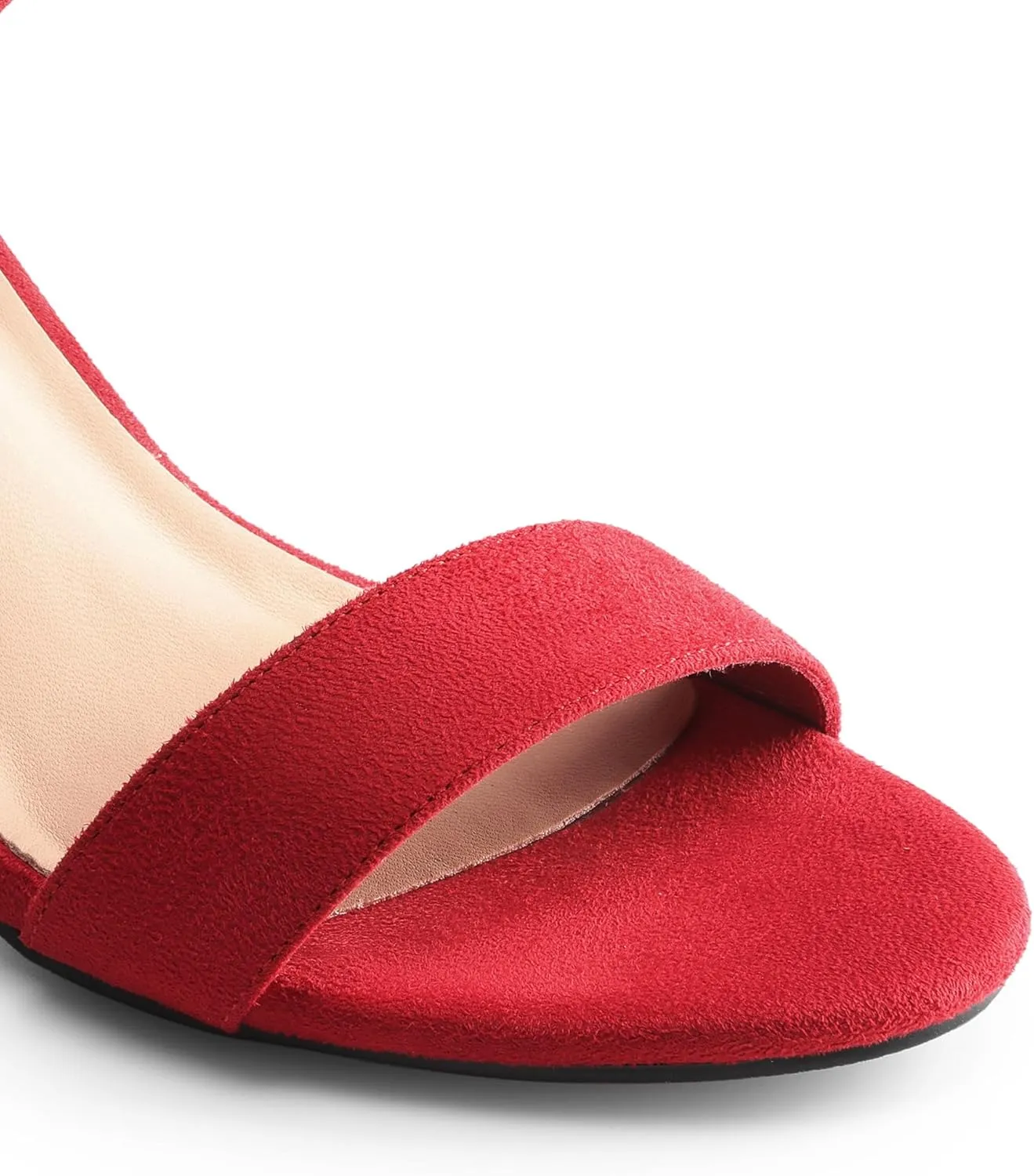 DREAM PAIRS Heels for Women Chunky Block Heel Open Toe Ankle Strap 3.5 Inch Heeled Sandals for Party Date Wedding