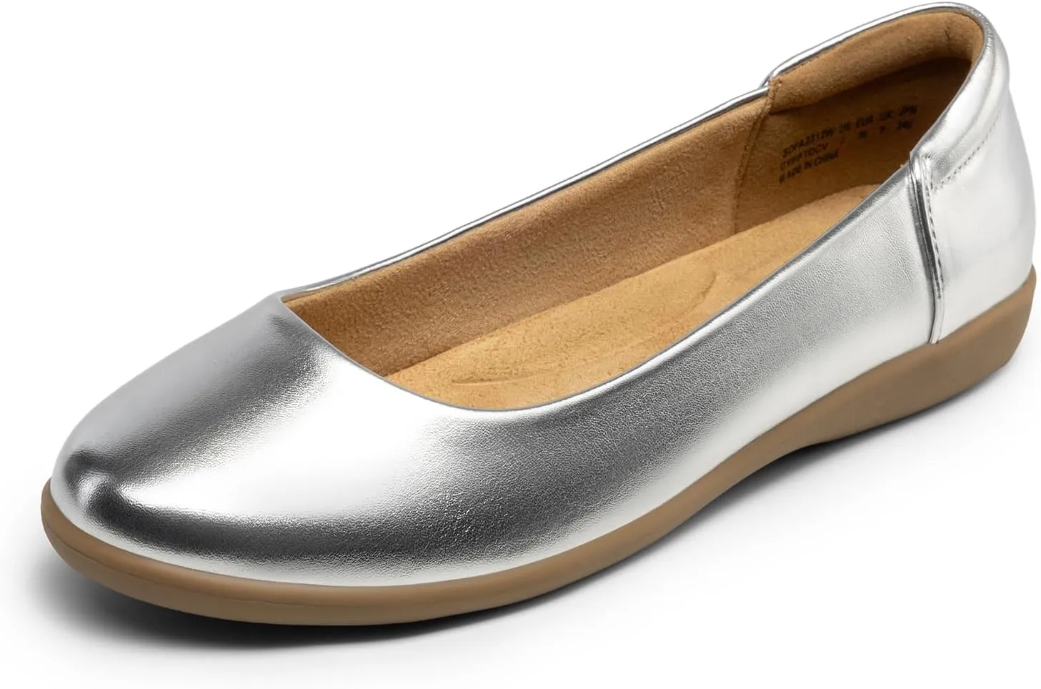 DREAM PAIRS Women’s Comfortable Ballet Dressy Work Flats, Round Toe Slip on Office Shoes